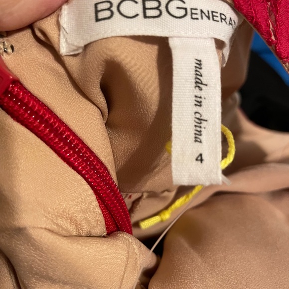 BCBG Red Lace Maxi Dress - Picture 2 of 6